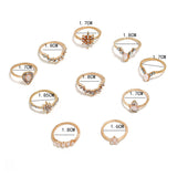 30 Set's) Vintage Water Drop Rhinestone Decor Alloy Ring-10 TWENTY 2 RETAIL©