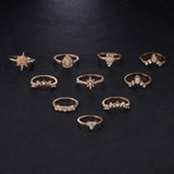 30 Set's) Vintage Water Drop Rhinestone Decor Alloy Ring-10 TWENTY 2 RETAIL©