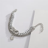 30 Set's) Three-layer Lock Pendant Metal Bracelet-10 TWENTY 2 RETAIL©