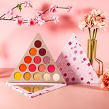 Wholesale Customized Triangular Pattern 15 Colors Eyeshadow Palette