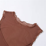 30 Set's) Color See-through Mesh Irregular Tassel Dress-10 TWENTY 2 RETAIL©
