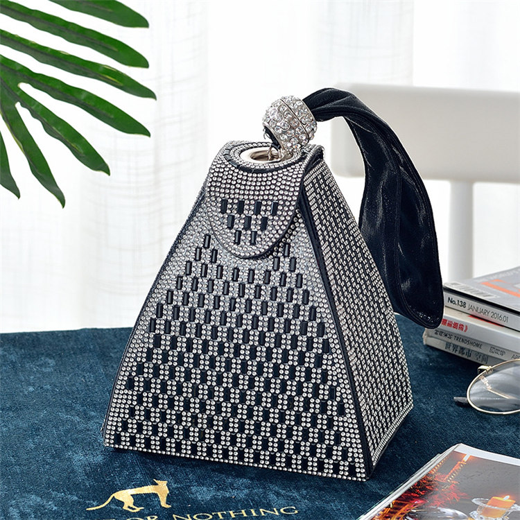 36 Pieces) Wholesale Women Rhinestone Decorative Cone Evening Bag